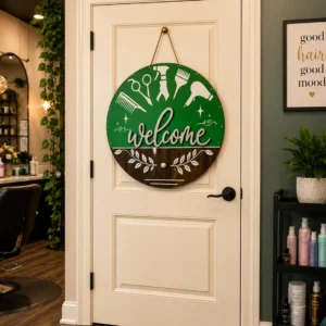 Hair Saloon Door Sign